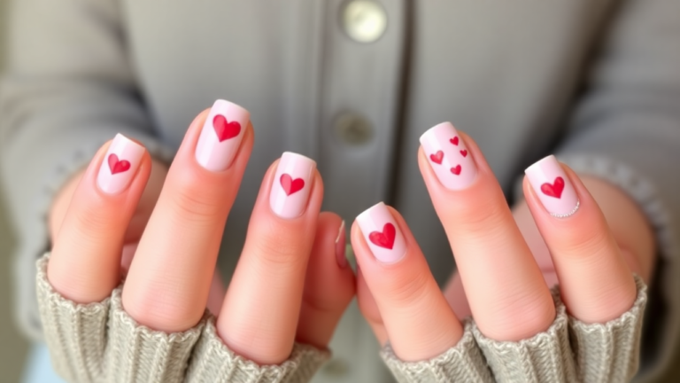 Valentines Day nails